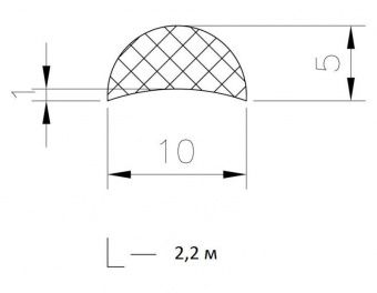 Порог прозрачный 10х5 мм T-218-3 длина 3 метра.