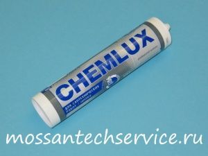 Однокомпонентный силиконовый герметик Chemlux 9015 для герметизации душевой кабины. (Белый)