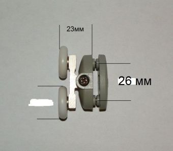 Комплект роликов из 8 шт для двери душевой кабины колесо 23мм.HS077