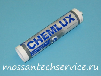 Однокомпонентный силиконовый герметик Chemlux 9015 для герметизации душевой кабины. (Белый)