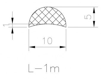 Порог прозрачный 10х5 мм T-218 длина 1 метр