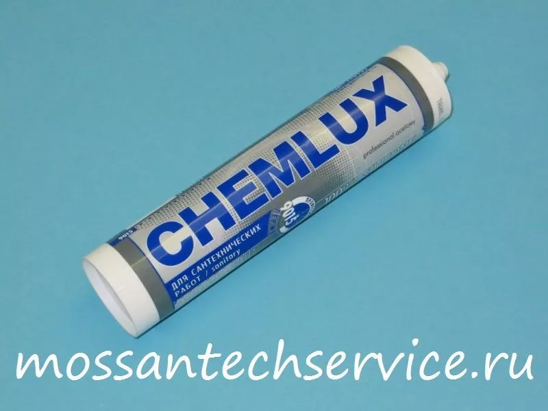 Однокомпонентный силиконовый герметик Chemlux 9015 для герметизации душевой кабины. (Прозрачный)